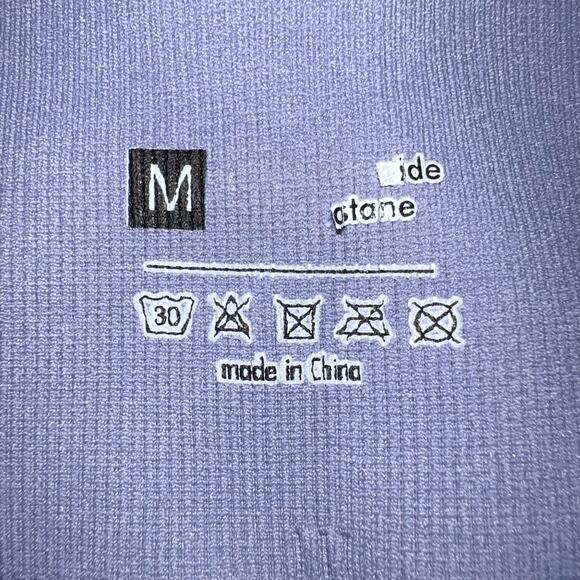 Mis Sweet Womens Athletic Leggings Pants Compression Butt Lifting Blue Medium - Picture 6 of 6